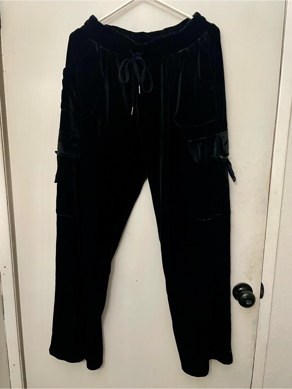 Dolls Kill Darker Wavs velvet cargo pants size medium new with tags